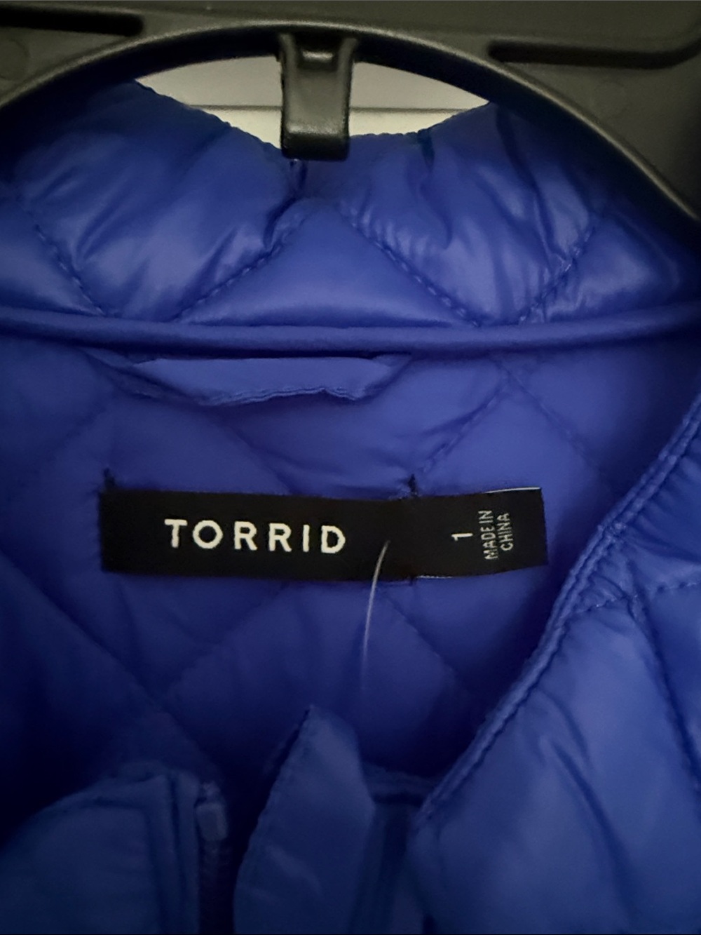 torrid Quilted Puffer Jacket in Deep Blue